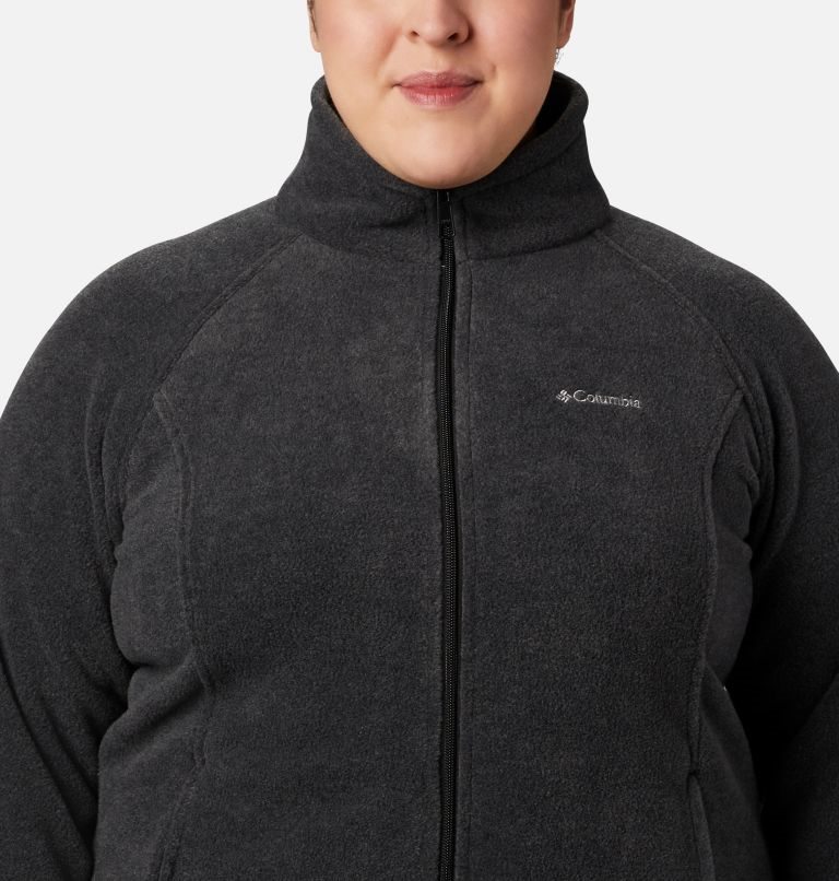 Women's Columbia Benton Springs Full Zip Jackets Black | Plus Size CA-T364L